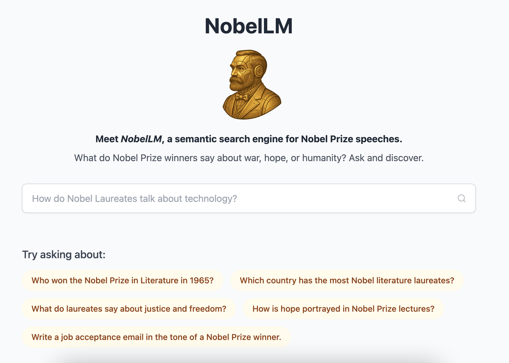 NobelLM Homepage